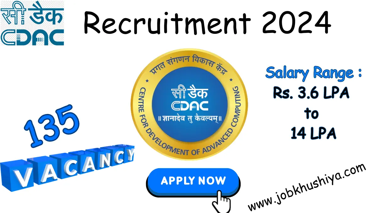 CDAC Recruitment 2024: Apply Now for 135 Vacancies at C-DAC, Chennai