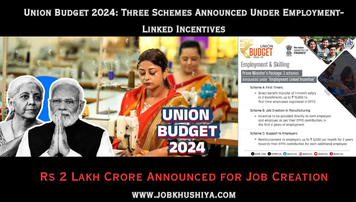 Union Budget 2024: Three Schemes Announced Under Employment-Linked Incentives; Rs 2 Lakh Crore Announced for Job Creation