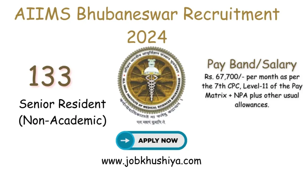 AIIMS-Bhubaneswar-Recruitment-2024-Apply-Now-for-133-Senior-Resident-Non-Academic-Posts.