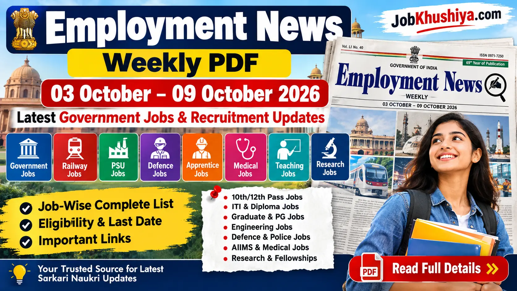 Employment News Weekly PDF 03 October 2026 | Govt Jobs