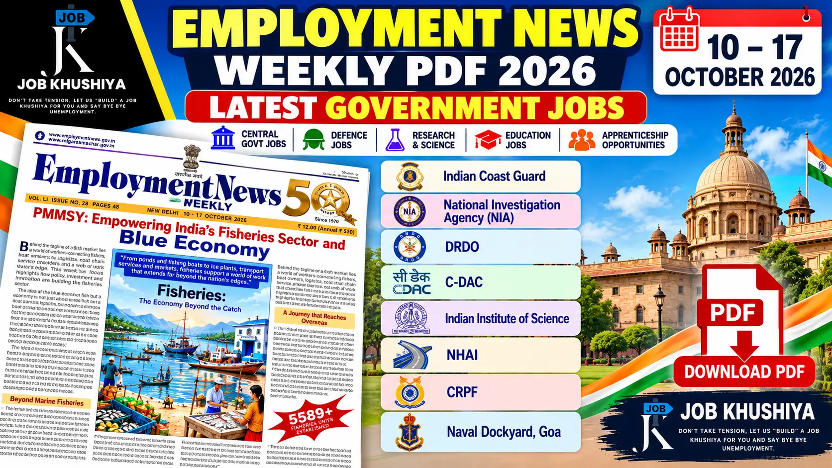 Employment News Weekly PDF 10 October 2026: Latest Government Jobs, Vacancies & Notifications
